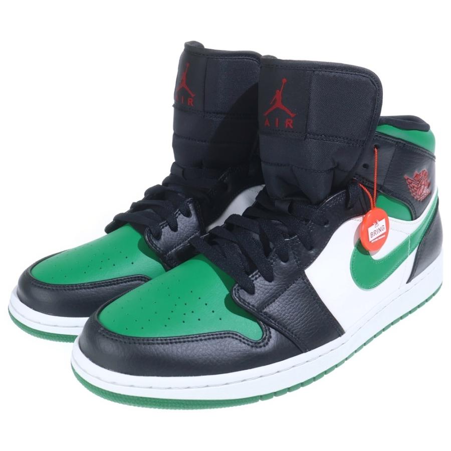 NIKE ナイキ AIR JORDAN 1 MID PINE GREEN エアジョーダン 1 パイングリーン ミッドカットスニーカー ホワイト/ブラック/グリーン US13/31cm 554724-067 NIKE（ナイキ） AIR JORDAN 1 MID PINE GREEN エアジョーダン 1 パイン