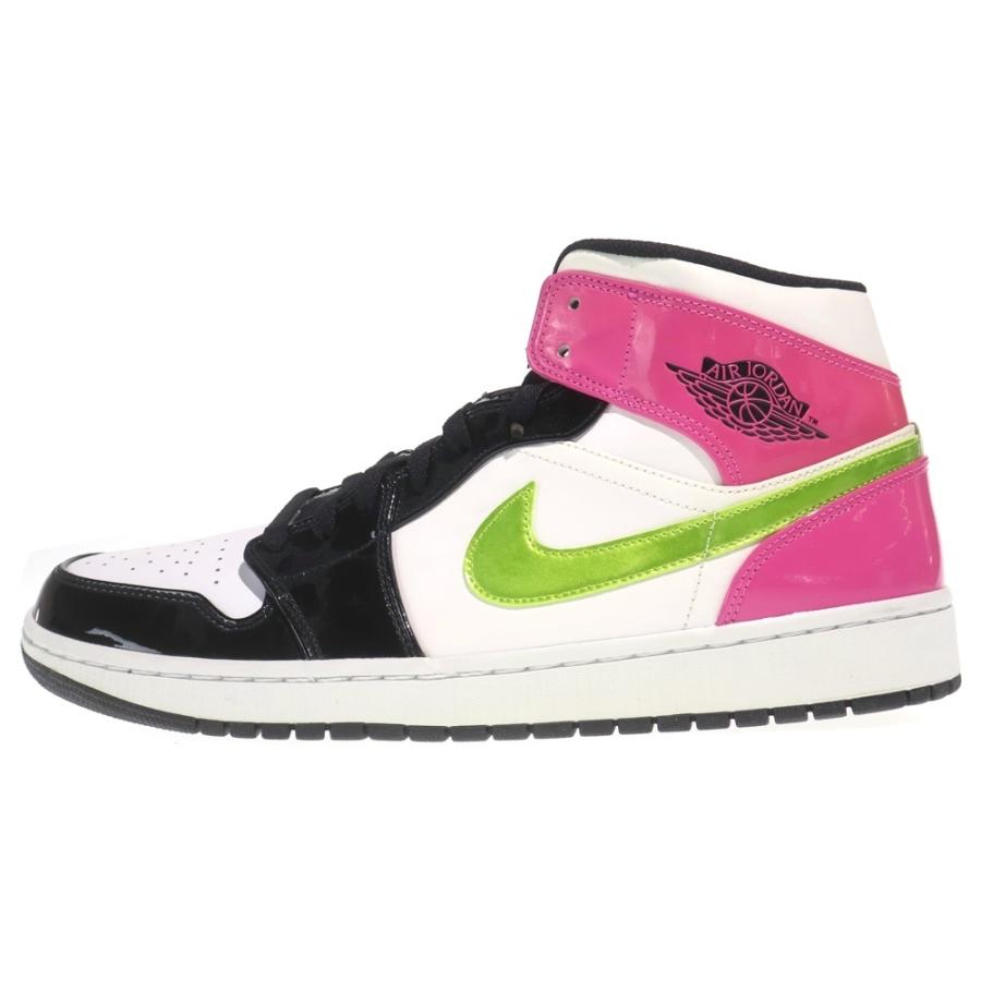 NIKE ナイキ AIR JORDAN 1 MID エアジョーダン1 ミッドカットスニーカー ホワイト/ブラック/ピンク US13/31cm CZ9834-100 NIKE（ナイキ） AIR JORDAN 1 MID エアジョーダン1 ミッドカット