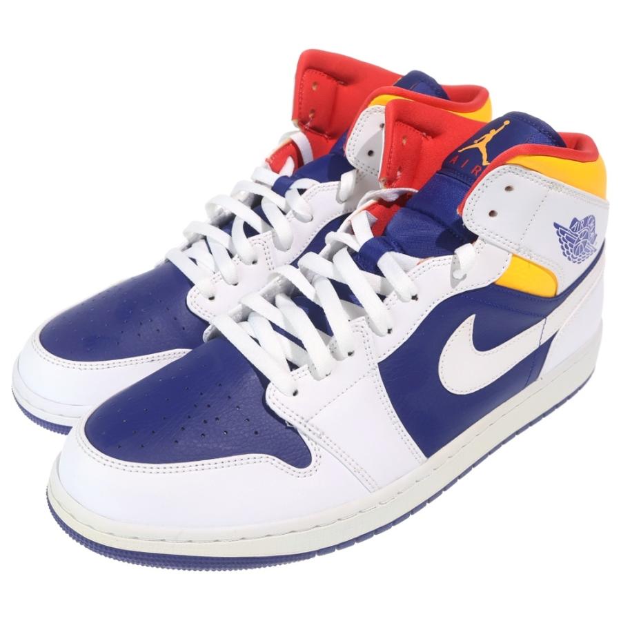 NIKE（ナイキ） AIR JORDAN 1 MID WHITE NAVY YELLOW エアジョーダン1