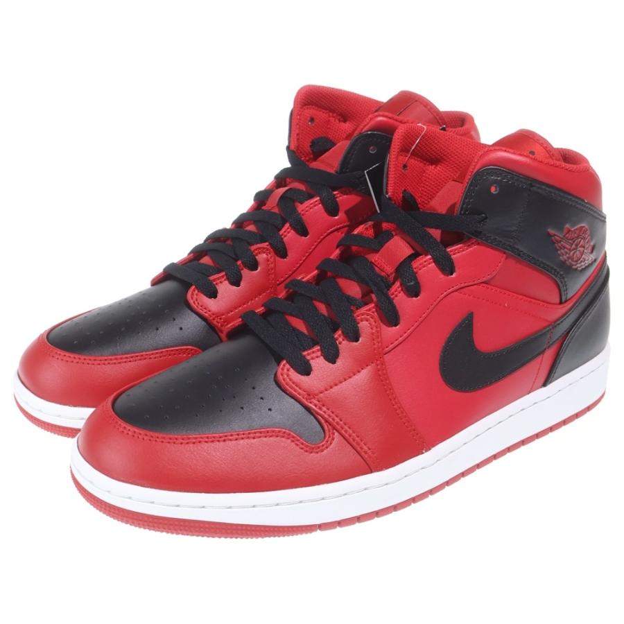 NIKE ナイキ AIR JORDAN 1 MID REVERSE BRED エアジョーダン1 リバースブレッド ミッドカットスニーカー ブラック/レッド US13/31cm 554724-660 NIKE（ナイキ） AIR JORDAN 1 MID REVERSE BRED エアジョーダン1