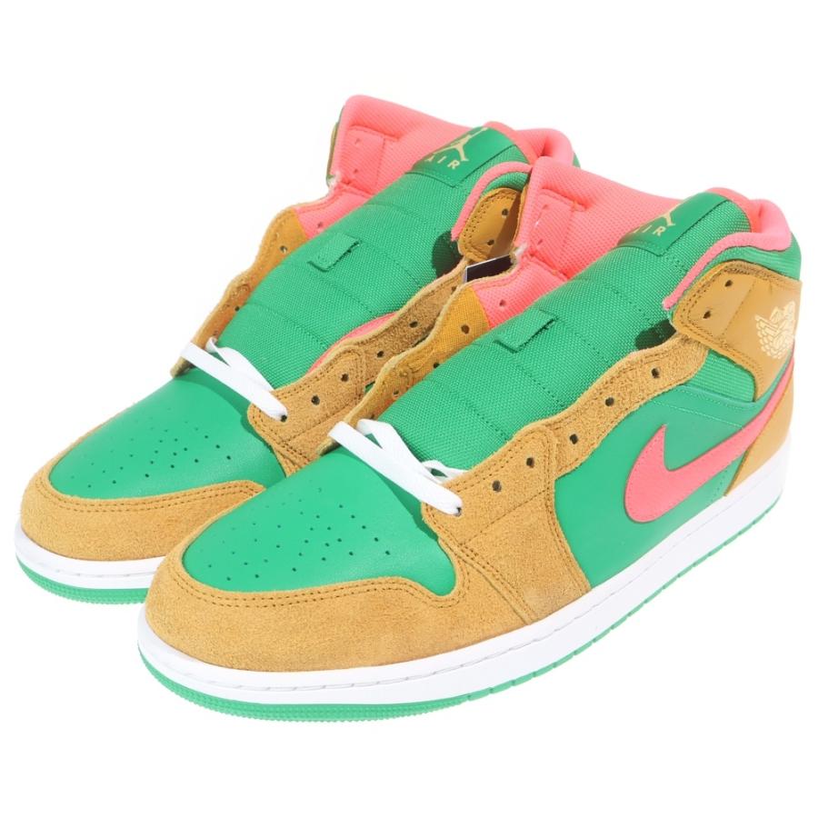 NIKE（ナイキ） AIR JORDAN 1 MID WHEAT AND WATER MELON エア