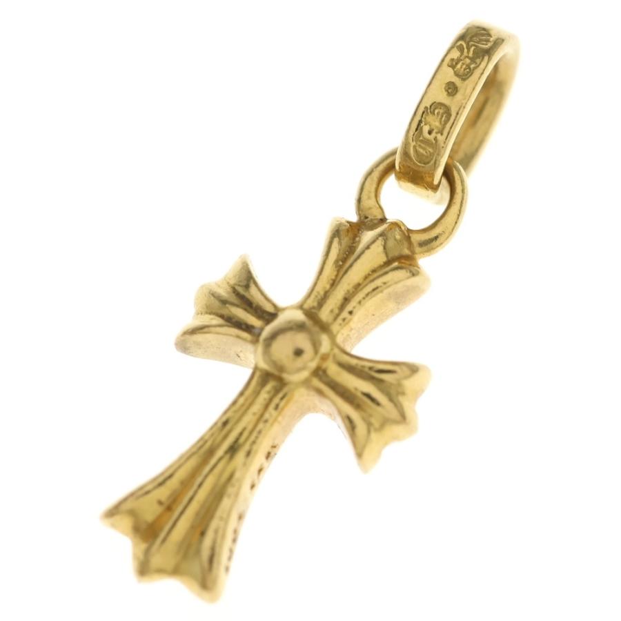 CHROME HEARTS - クロムハーツ 22K CRS BBYFAT P/DIA ベイビーファットクロス PAVE時刻表 シャンデリアいの一番 ゴールド BCA035