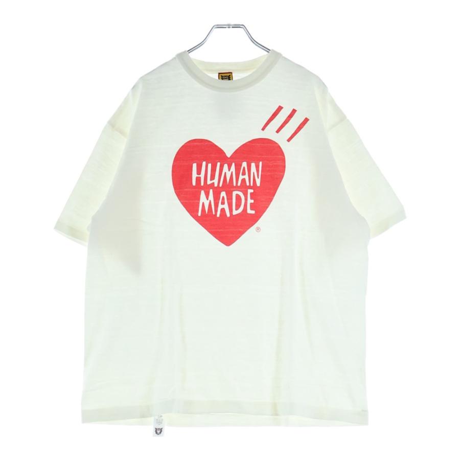 HUMAN MADE Tシャツ L ホワイト ハートプリント 半袖 HUMAN MADE（ヒューマンメード） ヒューマンメイド Front Herat S/S