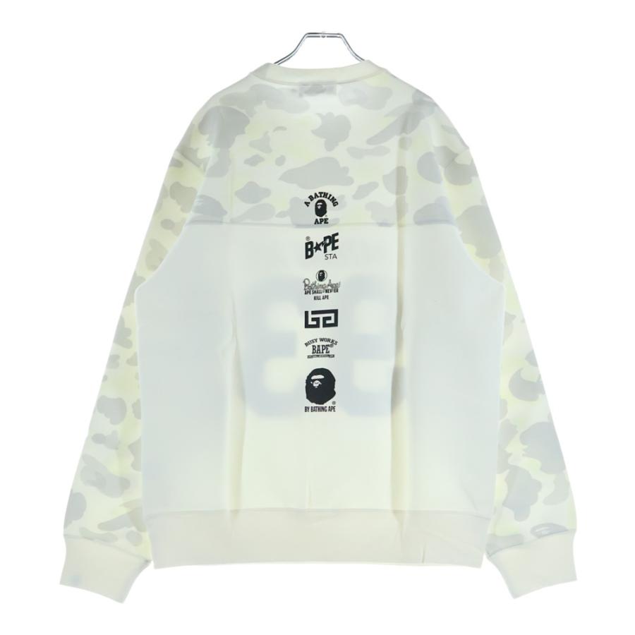 アベイシングエイプ カモ柄 クルーネック スウェット トレーナー S ホワイト● A BATHING APE（アベイシングエイプ） CITY CAMO CREWNECK シティ カモ