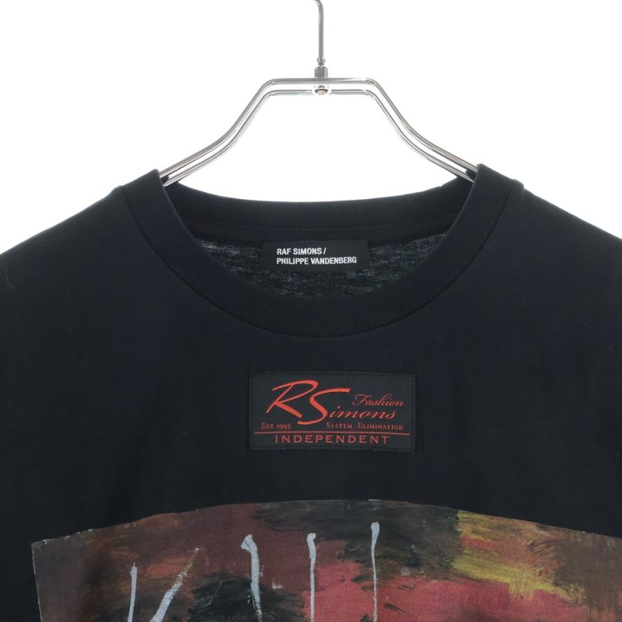 RAF SIMONS ラフシモンズ 23SS Oversized T-shirt Kill them all 半袖 プリントTシャツ ブラック 231-137Aの画像