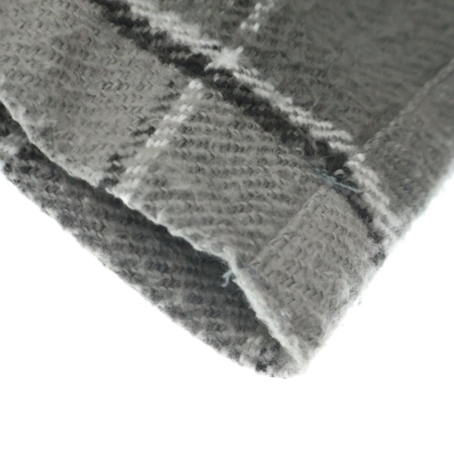 ス*ズ様 FLANNEL CHECK COAT GREY TENDERLOIN（テンダーロイン） FLANNEL CHECK COAT GREY ノーカラー