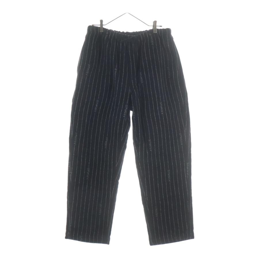 00s~ STUSSY ストライプパンツ ワイド ブラック M NIKE（ナイキ） 22AW ×STUSSY Stripe Wool Pant ステューシー