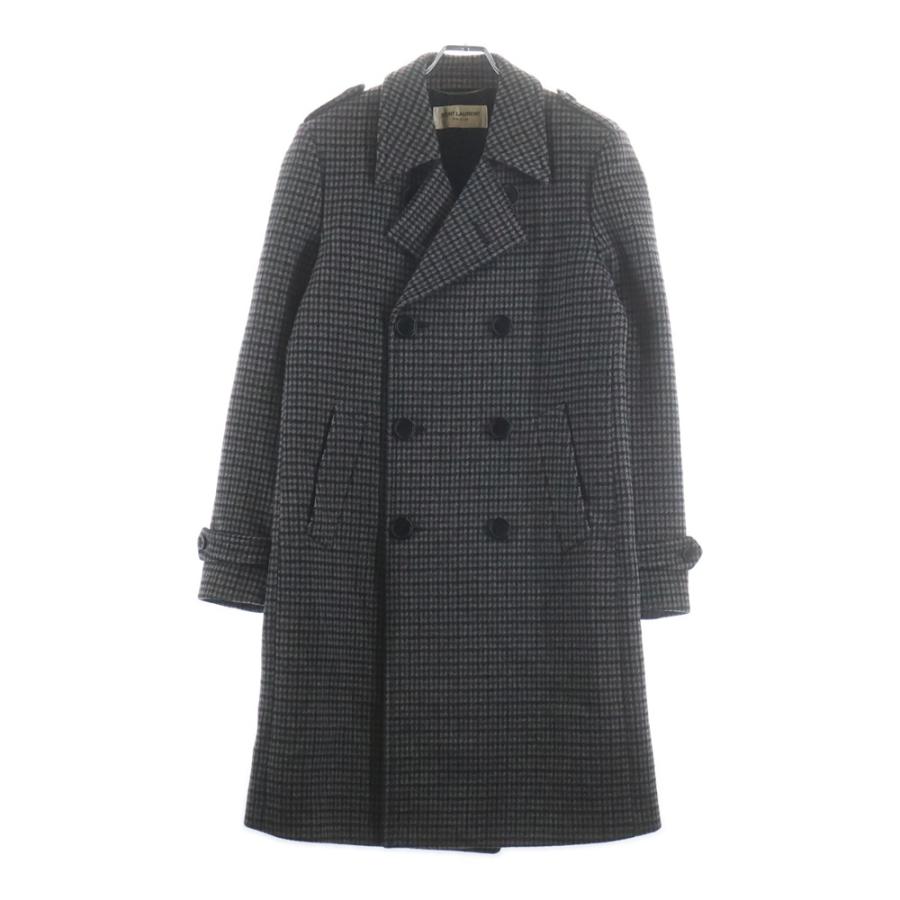 サンローラン 15AW ウール ピーコート 394514 Y969J サイズ46