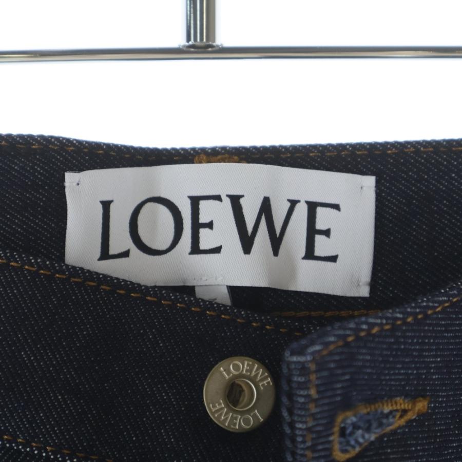 LOEWE（ロエベ） ハイウエスト フレア ワイド デニムパンツ インディゴ