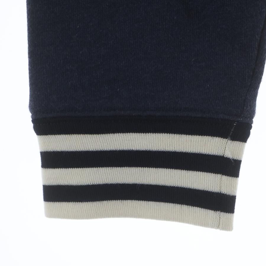 PRADA（プラダ） 23AW ロゴ刺繍 ストライプリブ クロップド スウェット