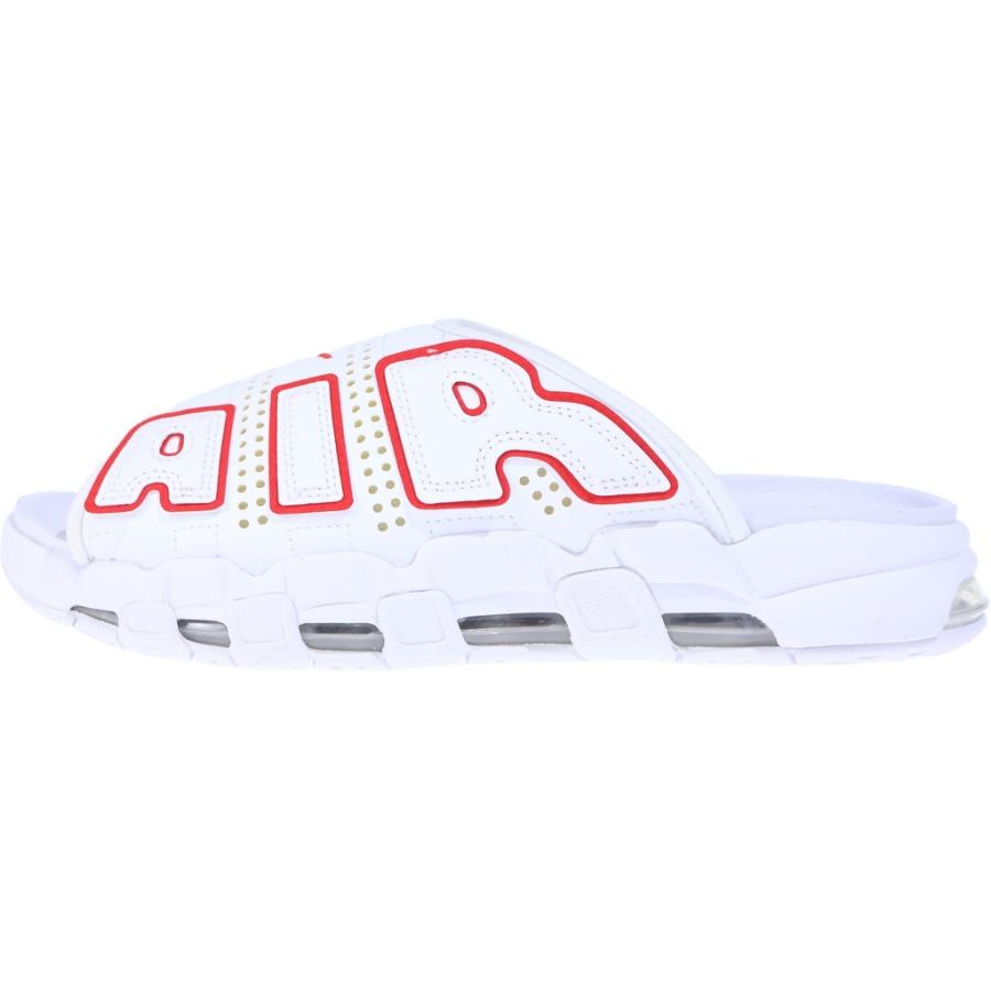 NIKE（ナイキ） AIR MORE UPTEMPO SLIDE WHITE AND UNIVERSITY RED
