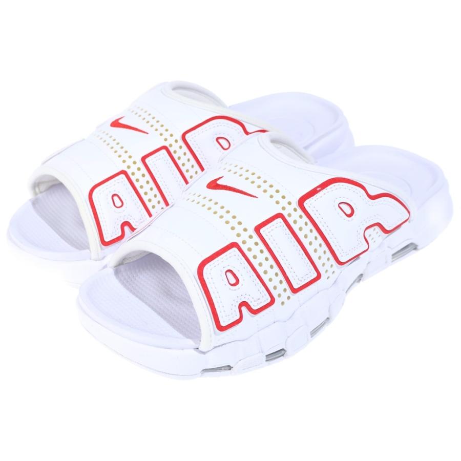 エア モア アップテンポ スライド サンダル　ホワイト/レッド27cm Nike Air More Uptempo Slide “White and University Red”が国内7月17