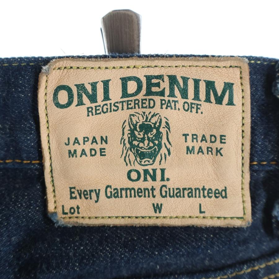 NO BRAND ノーブランド 鬼デニム オニデニム 天然藍 カセ染め ワイドセルビッチデニムパンツ ジーンズ インディゴ_6