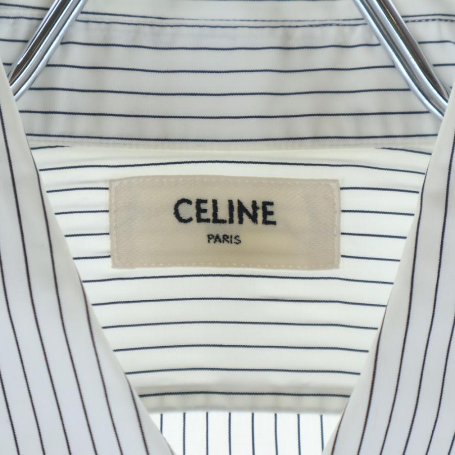 CELINE（セリーヌ） レギュラーカラー ストライプ柄 長袖シャツ