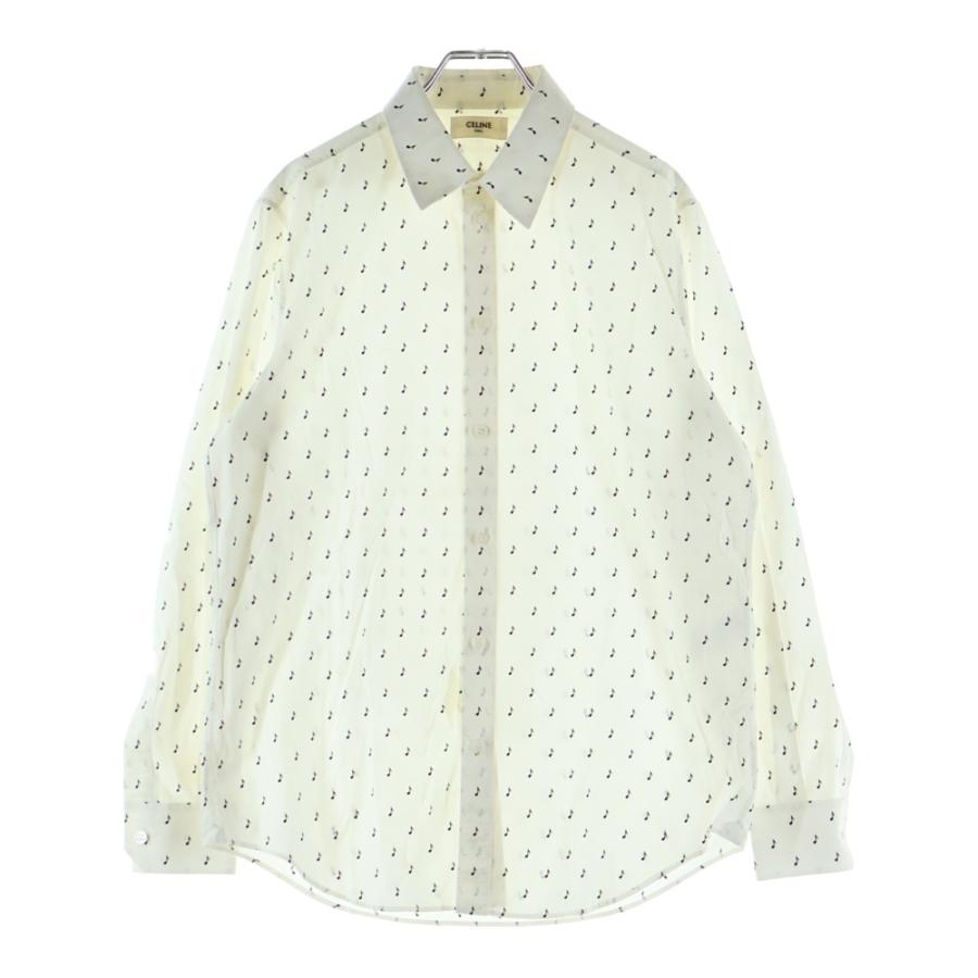 CELINE（セリーヌ） ミュージックノート 長袖シャツ ホワイト