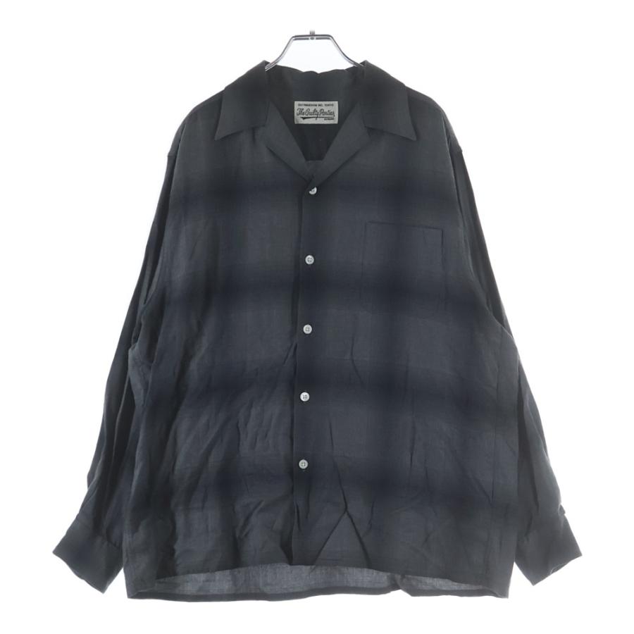 wacko maria OMBRE CHECK 長袖シャツ　オンブレ WACKO MARIA（ワコマリア） OMBRE CHECK OPEN COLLAR オンブレ
