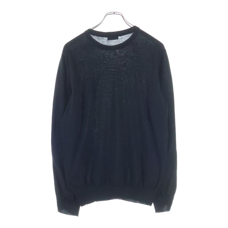 DIOR ディオール 19AW ×KAWS BEE刺繍 クルーネック 長袖ニット セーター ブラック 933M642BT968 DIOR (ディオール) 19AW ×KAWS BEE刺繍 クルーネック 長袖ニット