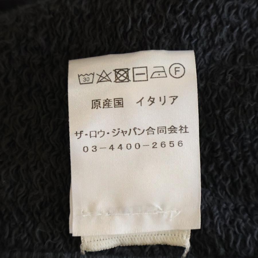 新品 The Row ザ ロウ ザロウ スウェット パーカー S ブラック 黒 THE ROW（ザ ロウ） Stanley Cotton Jersey Hoodie スウェットプル