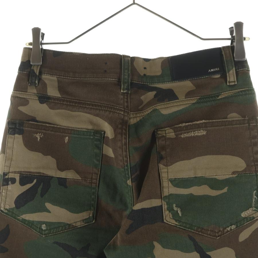 AMIRI（アミリ） カモフラ ダメージ加工 マルチパッチ ロックスタッズ 