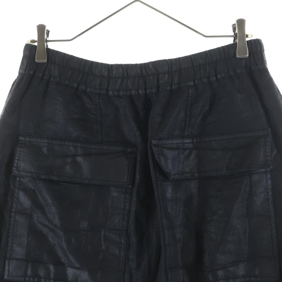 Rick Owens リックオウエンス 19SS BABEL コーティング加工 ドローストリング サルエル クロップドパンツ ブラック RU19S2381-CLW_3