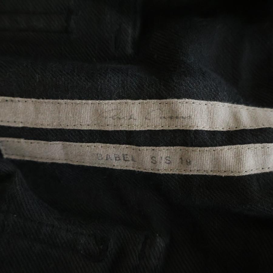 Rick Owens リックオウエンス 19SS BABEL コーティング加工 ドローストリング サルエル クロップドパンツ ブラック RU19S2381-CLW_6