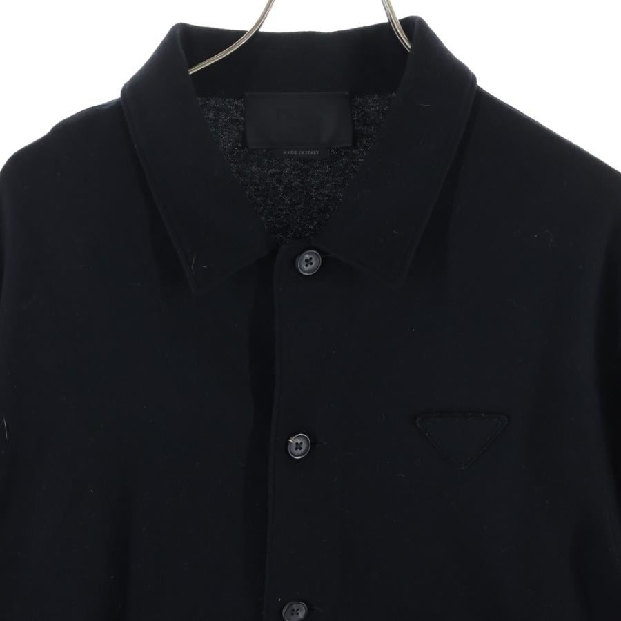 PRADA（プラダ） 21AW カシミヤブレンド ウール 長袖シャツ ブラック