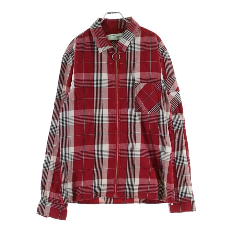 OFF-WHITE オフホワイト 19SS Diag Zip Check Shirt バックプリント