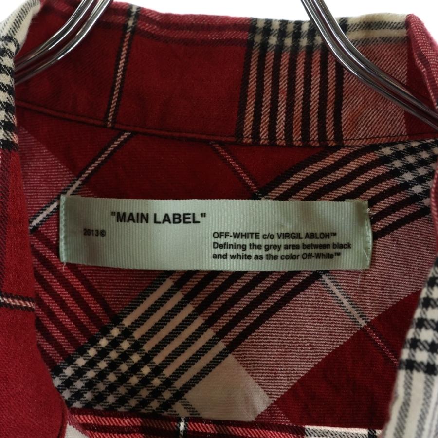 OFF-WHITE オフホワイト 19SS Diag Zip Check Shirt バックプリント