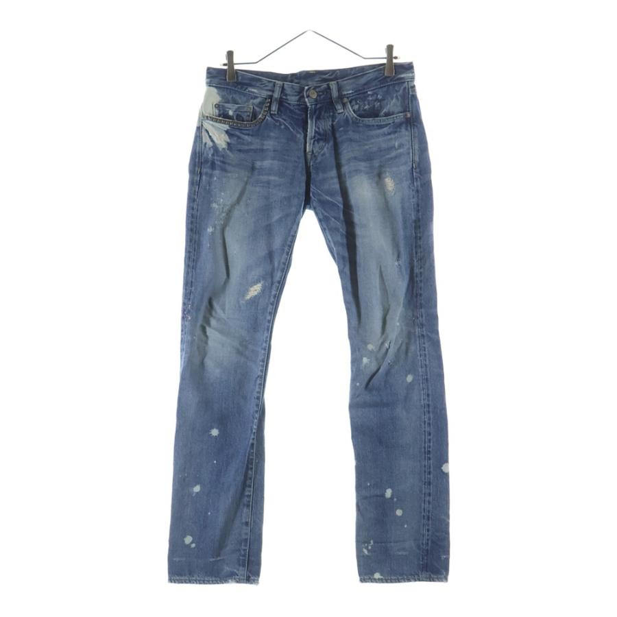 ダメージ加工デニムパンツ◆ヒステリックグラマー HYSTERIC GLAMOUR（ヒステリックグラマー） ペンキ ダメージ加工