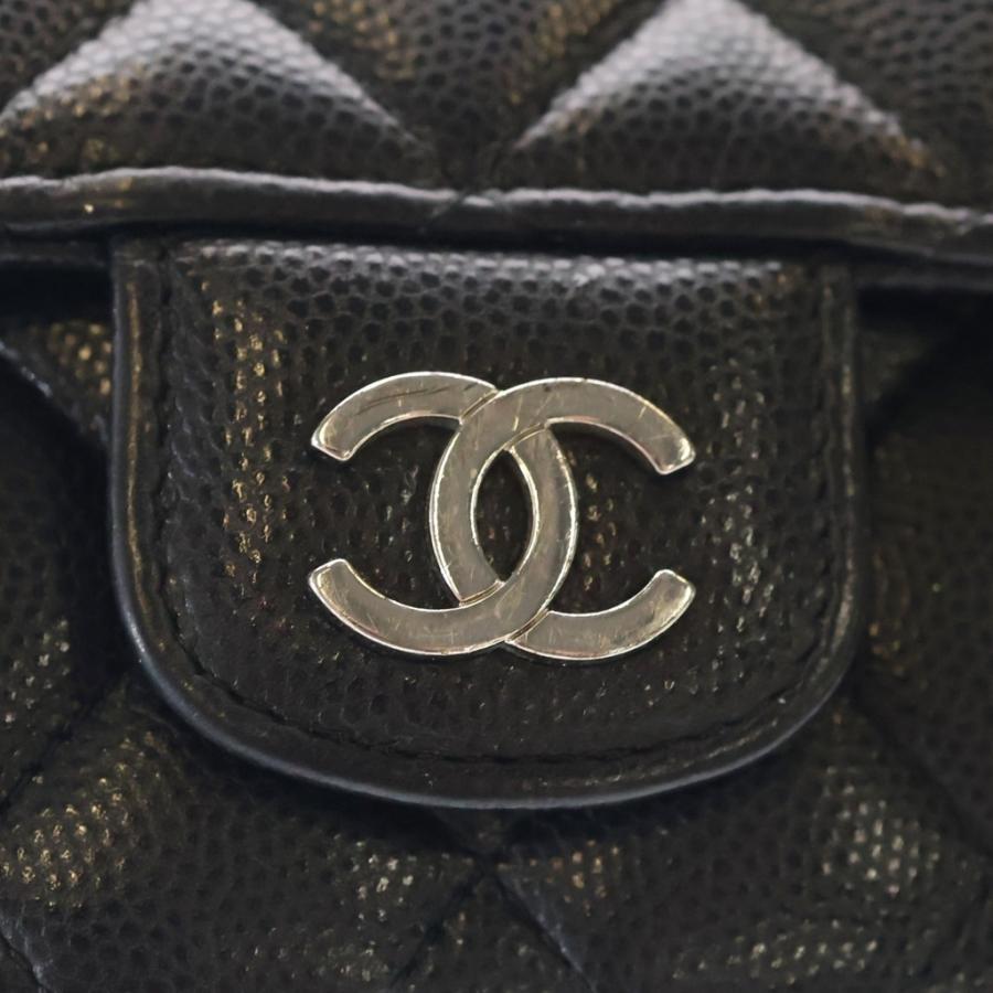 CHANEL シャネル　キャビア ケース キーリング　31番台 CHANEL（シャネル） キャビアスキン マトラッセ レザー チェーン