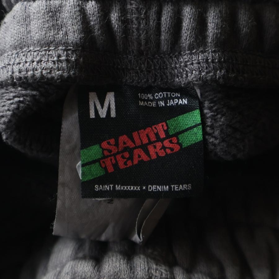 セントマイケル 21AW ×デニムティアーズロゴプリント スウェットロング