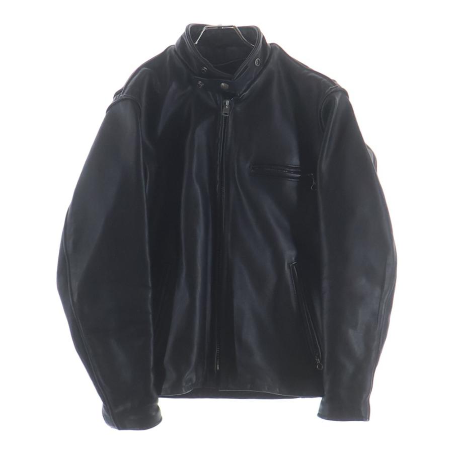 SCHOTT (ショット) 641 レザー シングルライダースジャケット ブラック