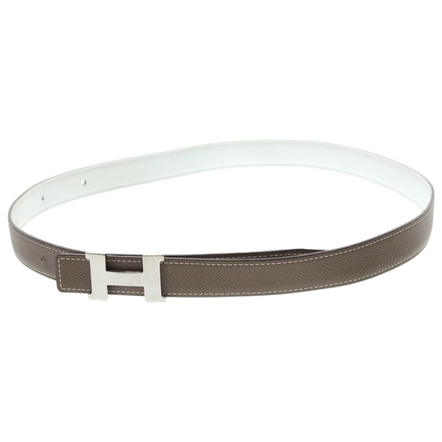 エルメス コンスタンス ベルト Hバックル ゴールド　グレー　リバーシブル HERMES（エルメス） コンスタンス Hバックル リバーシブル レザー