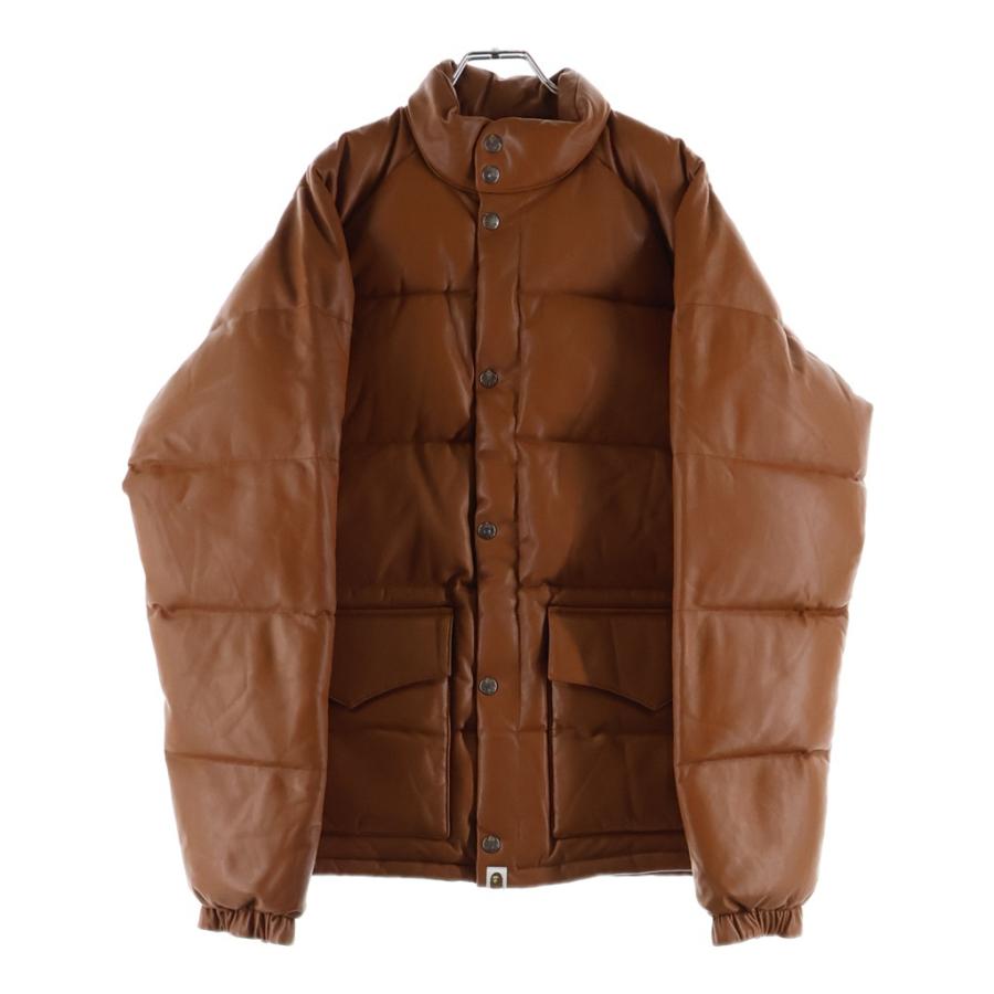 m*3様 APE シープスキンレザーダウンジャケット A BATHING APE（アベイシングエイプ） 復刻 シープスキン レザー