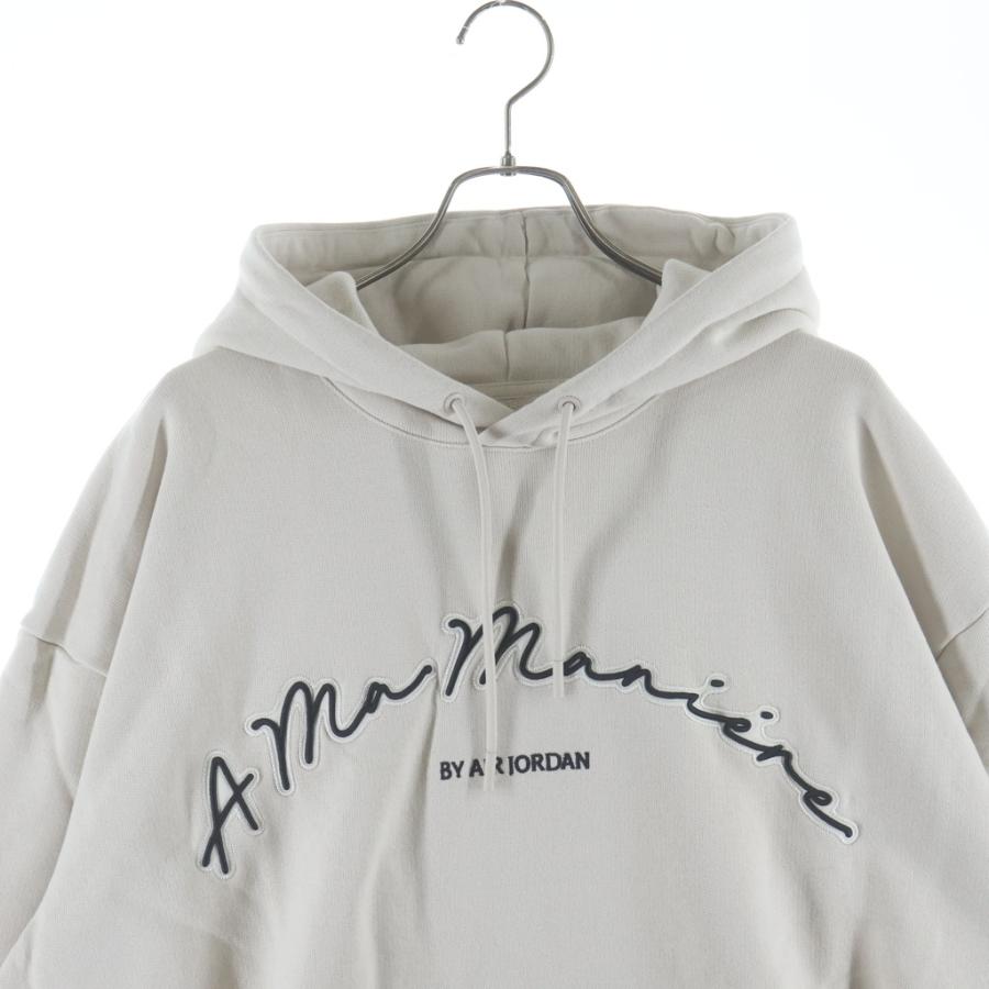 NIKE ナイキ ×A MA MANIERE M J AMM HOODIE アママニエール ロゴ刺繍 スウェットプルオーバーパーカー アイボリー FQ8956-104の画像