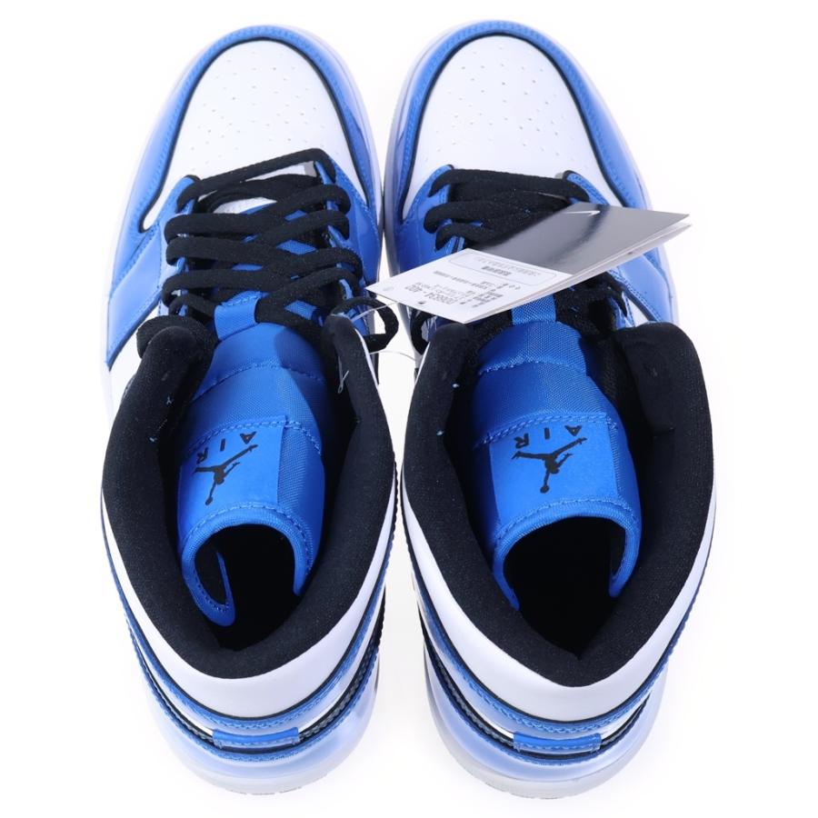 ナイキ エアジョーダン1 mid スニーカー 28cm シグナルブルー NIKE（ナイキ） AIR JORDAN 1 MID SE SIGNAL BLUE エアジョーダン1