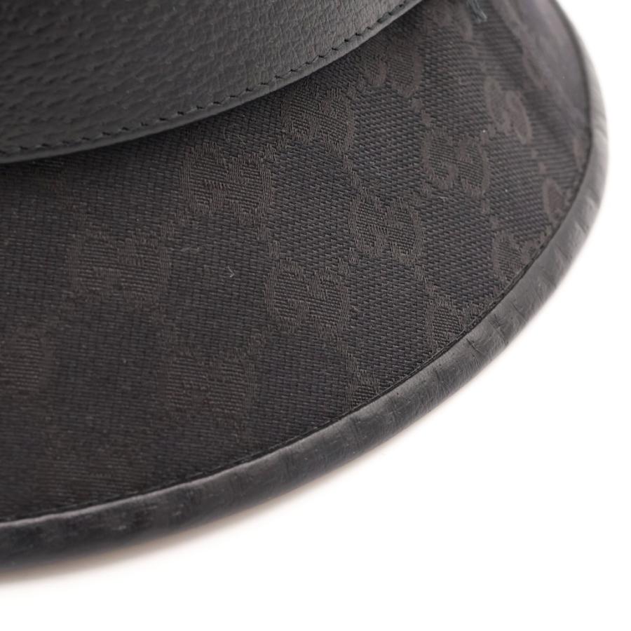 GUCCI GGキャンバス バケットハット ブラック 576587 4HG53 GUCCI（グッチ） GGキャンバス バケットハット 帽子 ブラック 576587