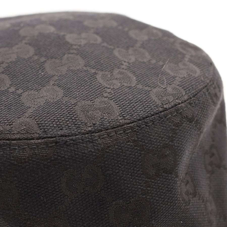 GUCCI（グッチ） GGキャンバス バケットハット 帽子 ブラック 576587