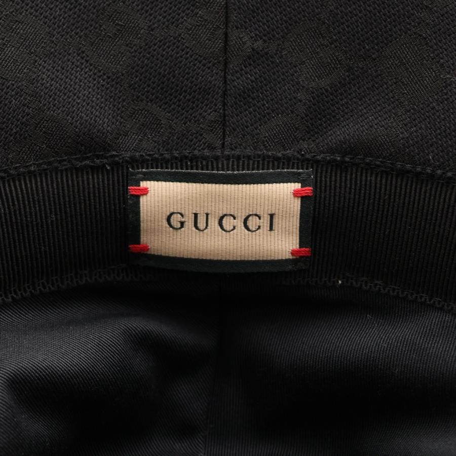 GUCCI（グッチ） GGキャンバス バケットハット 帽子 ブラック 576587
