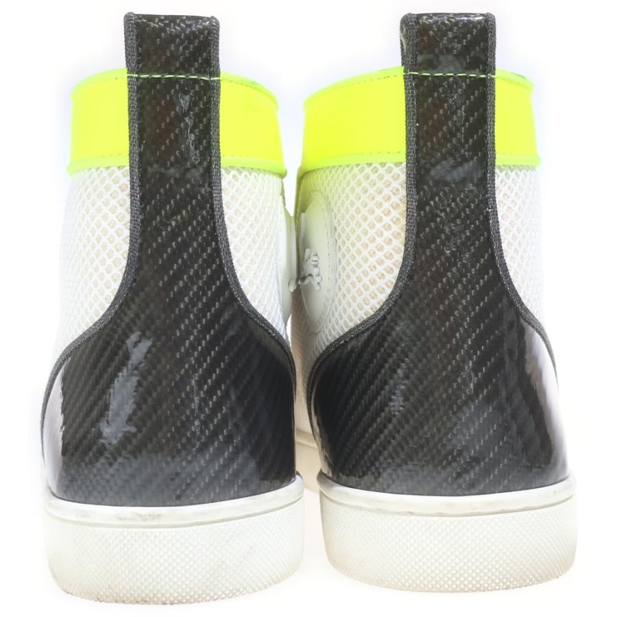 CHRISTIAN LOUBOUTIN クリスチャンルブタン ルゥスパイクス メッシュ ハイカットスニーカー ホワイト/イエロー Christian Louboutin（クリスチャンルブタン） ルゥスパイクス