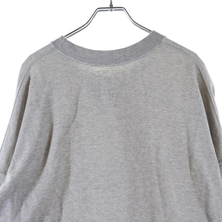 VISVIM ヴィスヴィム 23AW COURT SWEAT L/S C/WS カシミヤ混 クルーネック コートスウェット トレーナー グレー visvim（ヴィズヴィム） ヴィスヴィム 23AW COURT SWEAT L/S C/WS