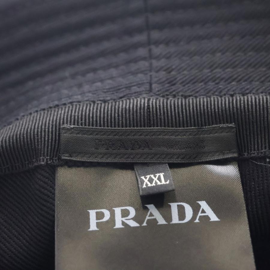 PRADA（プラダ） トライアングルロゴ バケットハット 帽子 ブラック