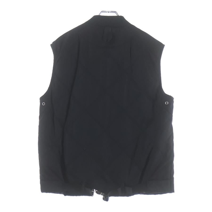 【最高級】PRADA プラダ スーツベスト ジレ トライアングルロゴ ブラック PRADA（プラダ） 19AW トライアングルロゴプレート ジップアップ