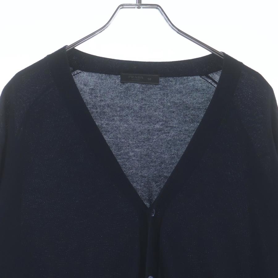 PRADA（プラダ） 17AW カシミヤブレンドニットカーディガン ネイビー
