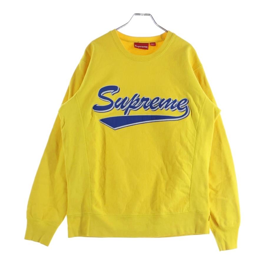 SUPREME シュプリーム 16AW Brush Script Crewneck ブラッシュスクリプト クルーネックスウェットトレーナー イエロー Supreme（シュプリーム） 16AW Brush Script Crewneck ブラッシュ