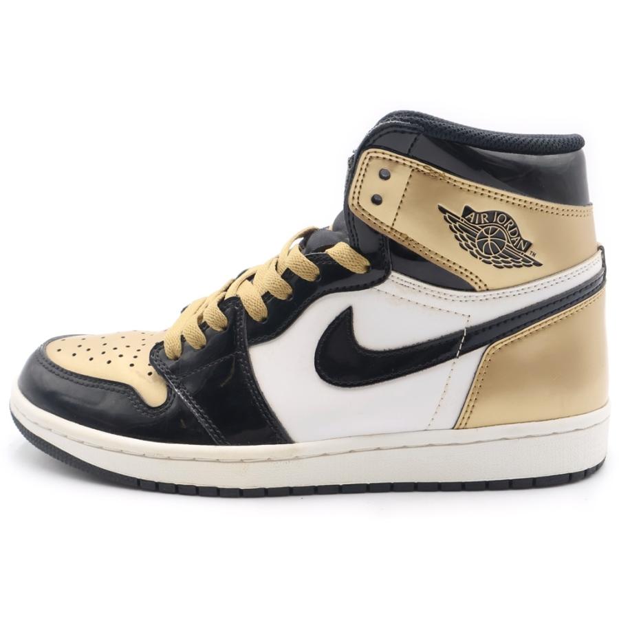 NIKE ナイキ エアジョーダン1 レトロ ハイ ゴールドトゥ ハイカットスニーカー US8/26cm ホワイト/ブラック/ゴールド 861428-007 NIKE（ナイキ） AIR JORDAN 1 RETRO HIGH OG NRG GOLD TOE 861428-007