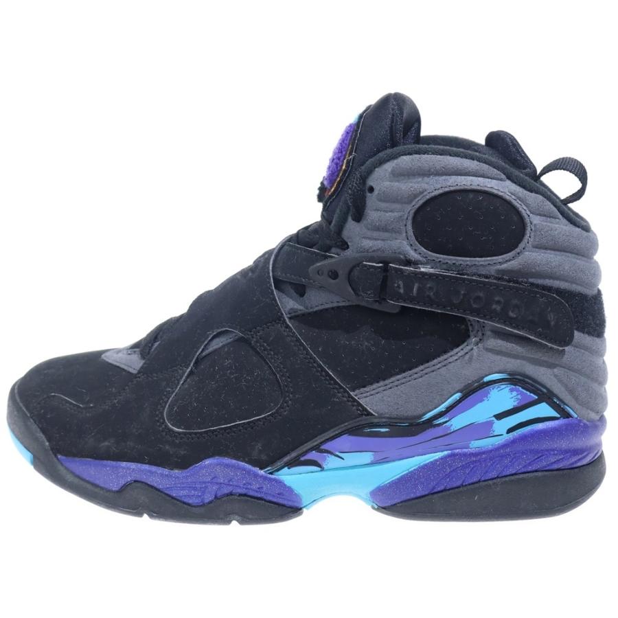 NIKE ナイキ 【観賞用 2015年製】 AIR JORDAN 8 RETRO AQUA 305381-025 エアジョーダン 8 レトロ ハイカットスニーカー ブラック US9/27cm NIKE（ナイキ） 【観賞用 2015年製】 AIR JORDAN 8 RETRO AQUA 305381