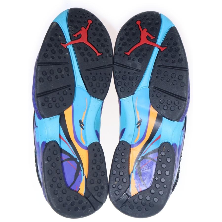 NIKE ナイキ 【観賞用 2015年製】 AIR JORDAN 8 RETRO AQUA 305381-025 エアジョーダン 8 レトロ ハイカットスニーカー ブラック US9/27cm NIKE（ナイキ） 【観賞用 2015年製】 AIR JORDAN 8 RETRO AQUA 305381