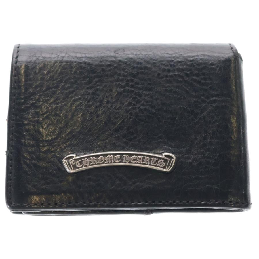CHROME HEARTS クロムハーツ CARD CASE カードケース 3フォールド 3つ折り 財布 ブラック CHROME HEARTS（クロムハーツ） CARD CASE カードケース 3フォールド 3