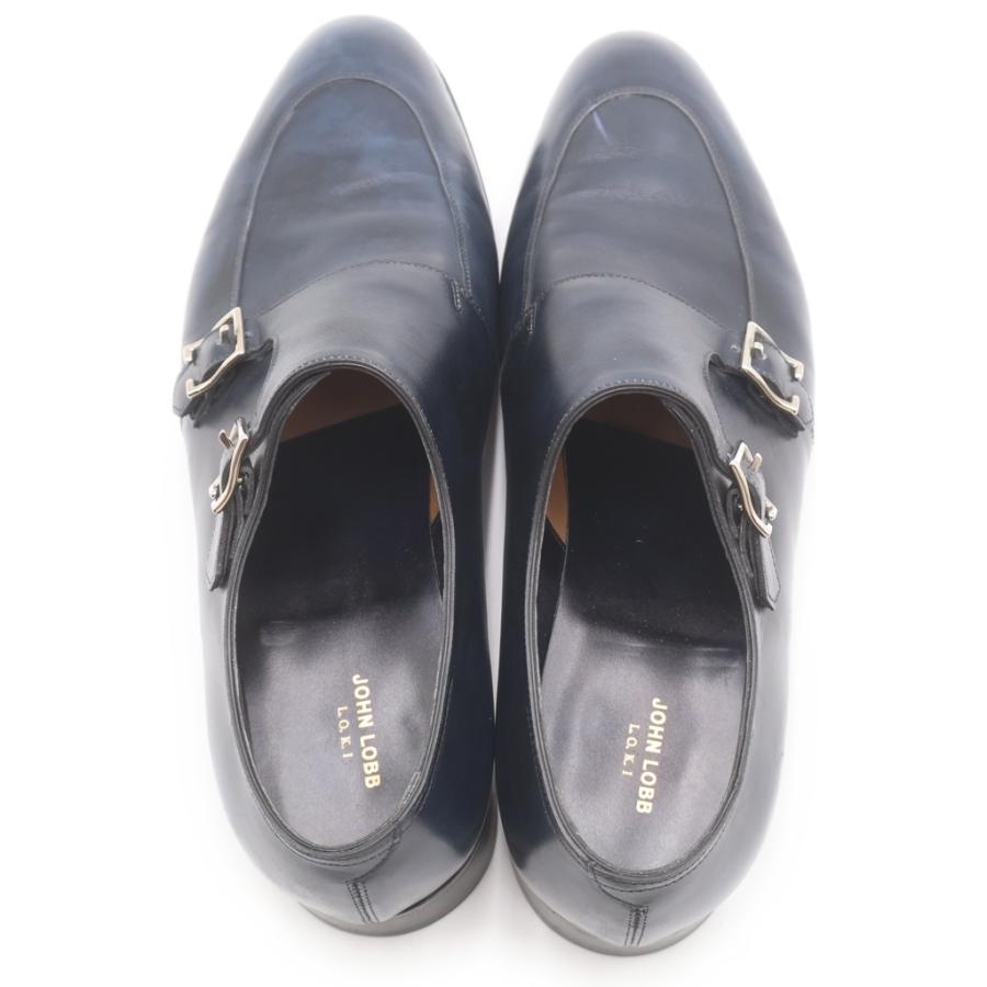 JOHN LOBB ジョンロブ SENNEN セネン ダブルモンク レザードレスシューズ ローファー 革靴 ネイビー 10 JOHN LOBB（ジョンロブ） SENNEN セネン ダブルモンク レザードレス